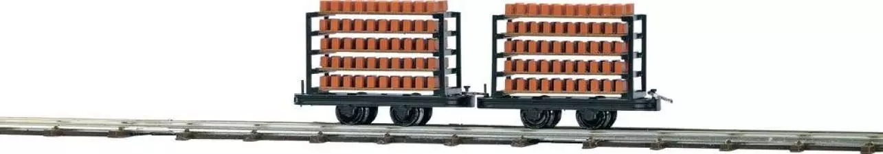 Busch 12203 - 2 Ziegeltransportwagen H0 1:87
