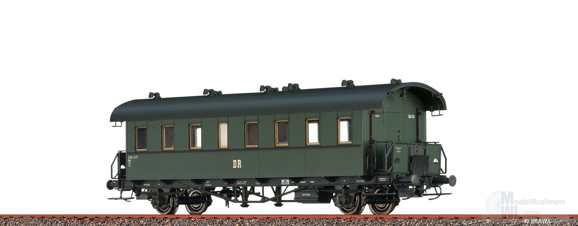 Brawa 45771 - Personenwagen DR Ep.III Bid 340-417 H0/GL Brawa 45771 - Personenwagen DR Ep.III Bid 340-417 H0/GL