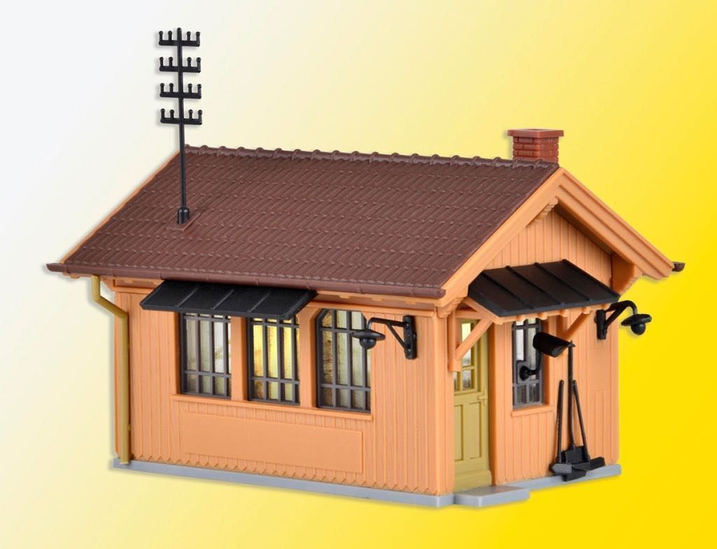 Kibri 39309 - Schrankenwärterhäuschen inkl. Hausbeleuchtung 6017 H0 1:87
