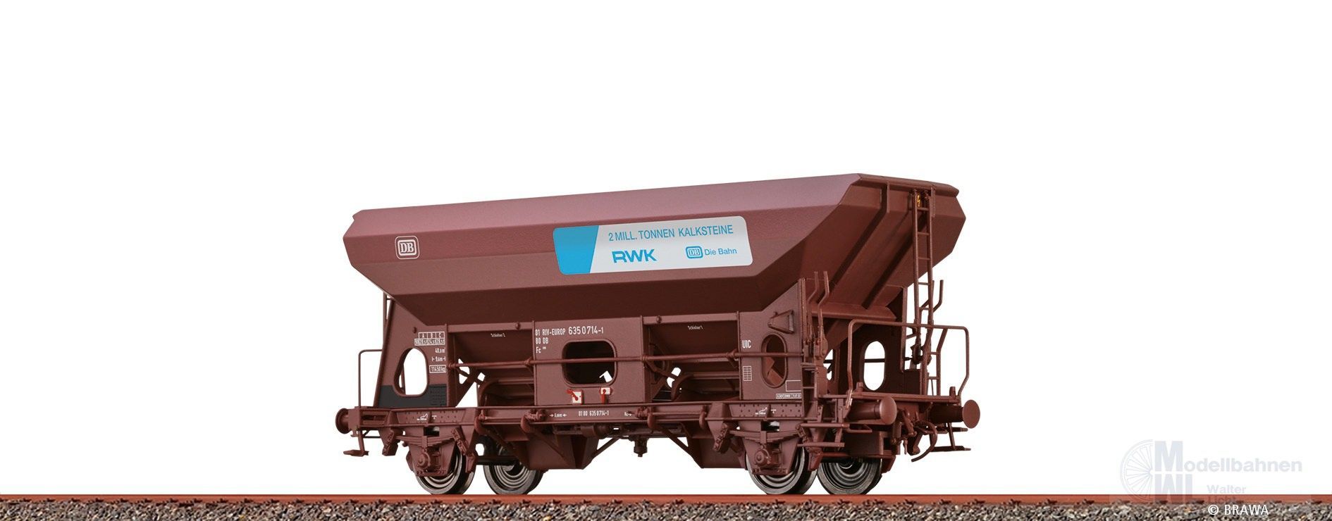 Brawa 49547 - Selbstentladewagen DB Ep.IV Fx´cs090 RWK H0/GL Brawa 49547 - Selbstentladewagen DB Ep.IV Fx´cs090 RWK H0/GL