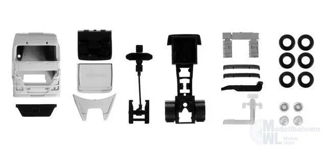 Herpa 084406 - Mercedes-Benz Actros Zugmaschine, weiß Inhalt: 2 Stück TT 1:120