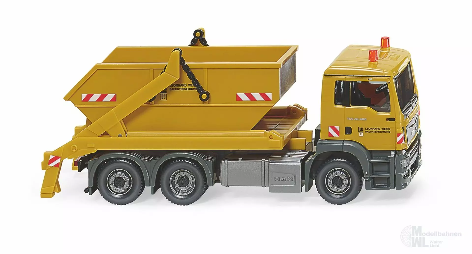 Wiking 067907 - Absetzkipper MAN TGS Euro 6c Leonard Weiss-Flotte H0 1:87