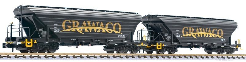 Liliput 260224 - Getreidetransportwagen Set GRAWACO Niederlande Ep.VI Uagpps 2.tlg. N 1:16