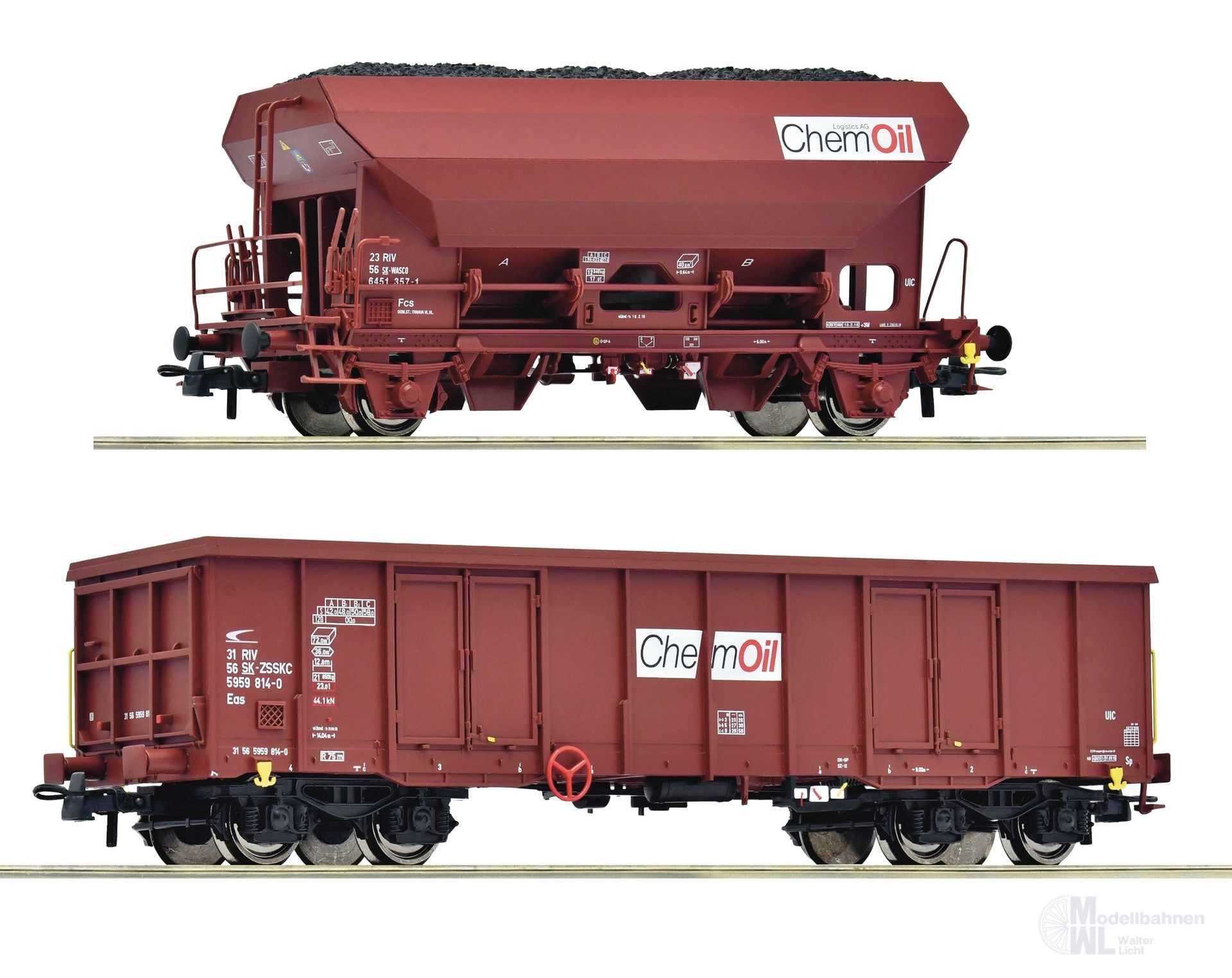 Roco 6600221 - Gütwerwagen Set CHEMOIL Ep.VI 2.tlg. H0/GL