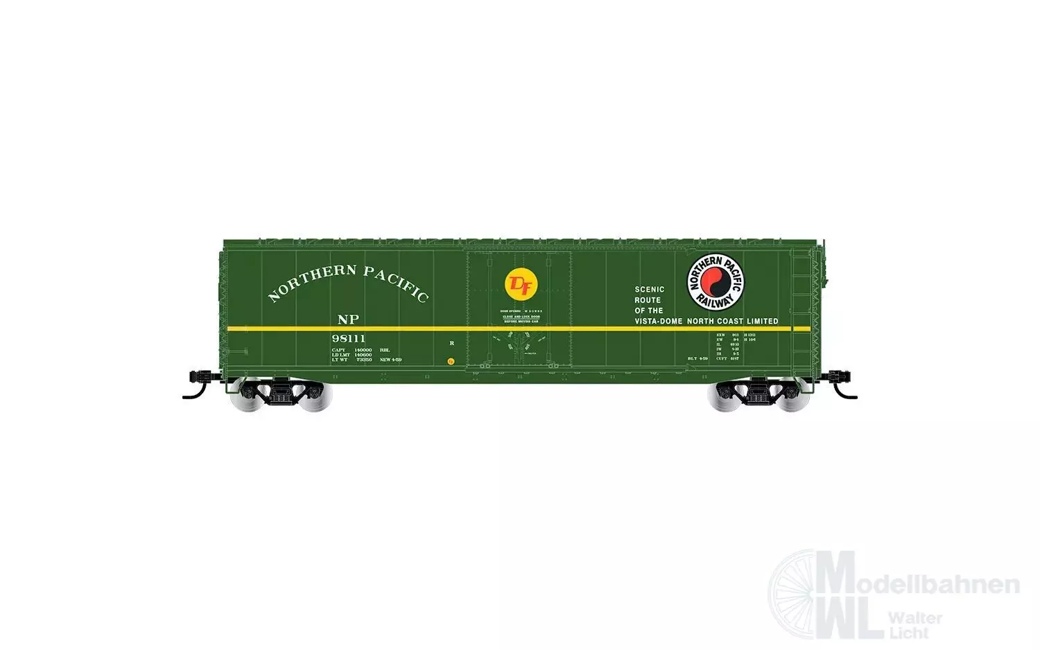 Rivarossi 6665B - Güterwagen gedeckt Northern Pacific 98030 H0/GL