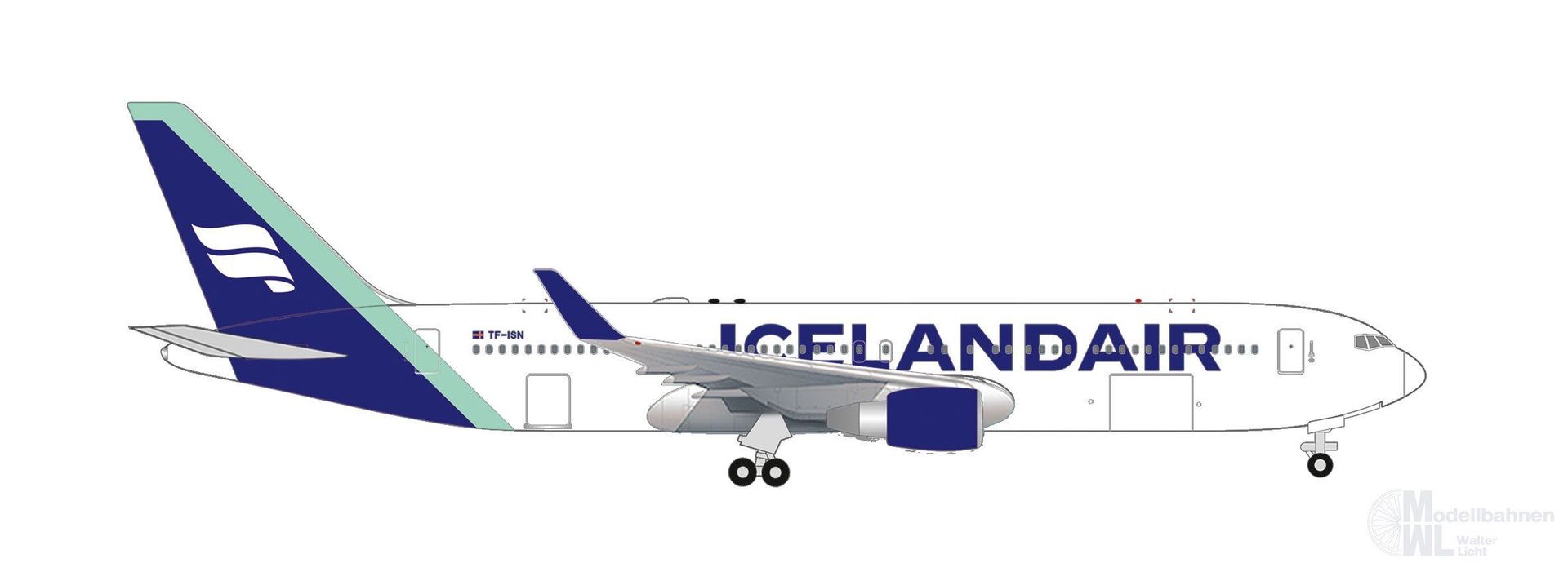 Herpa 539241 - Boeing 767-300 Icelandair Borreal 1:500