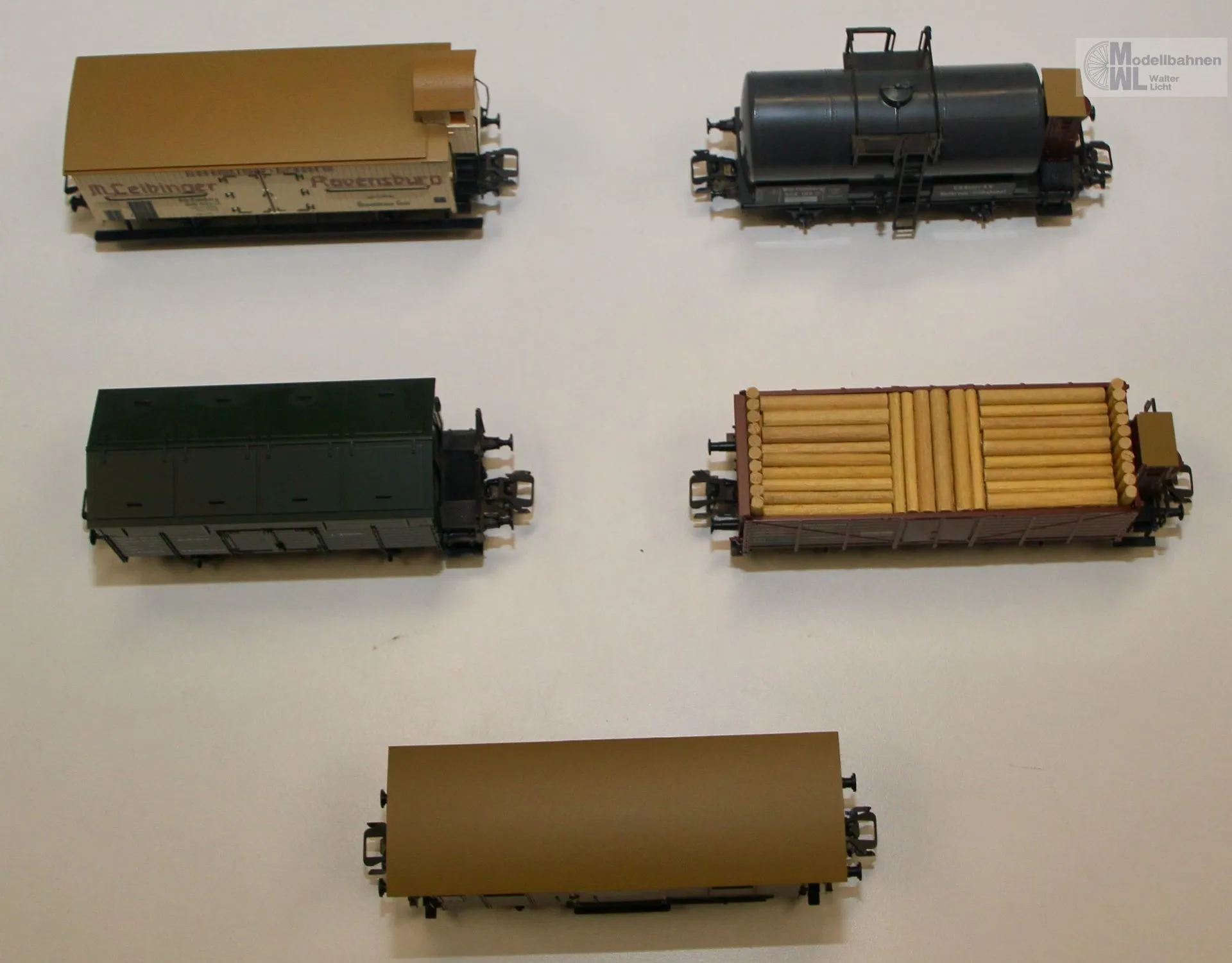 Märklin 4510 - MÄRKLIN - Güterwagen Set Württemberg Ep.I 5.tlg. H0/WS