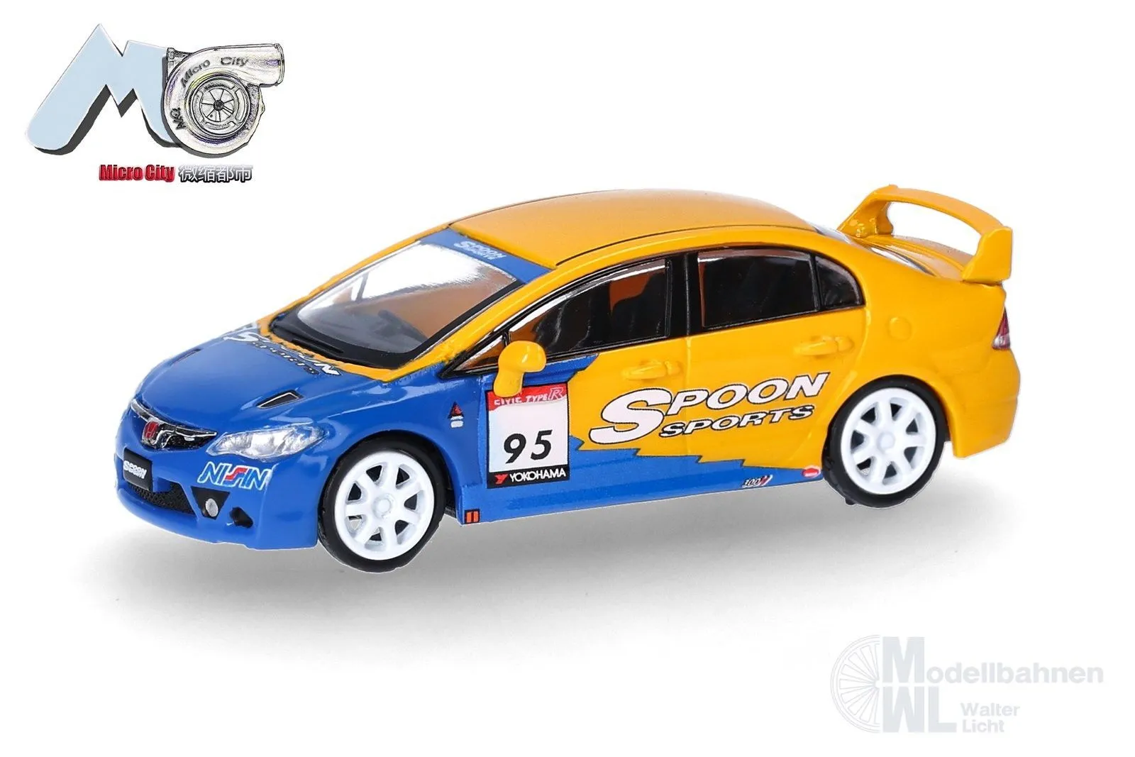 Herpa 87MC000090 - Honda Civic FD2 gelb/blau H0 1:87
