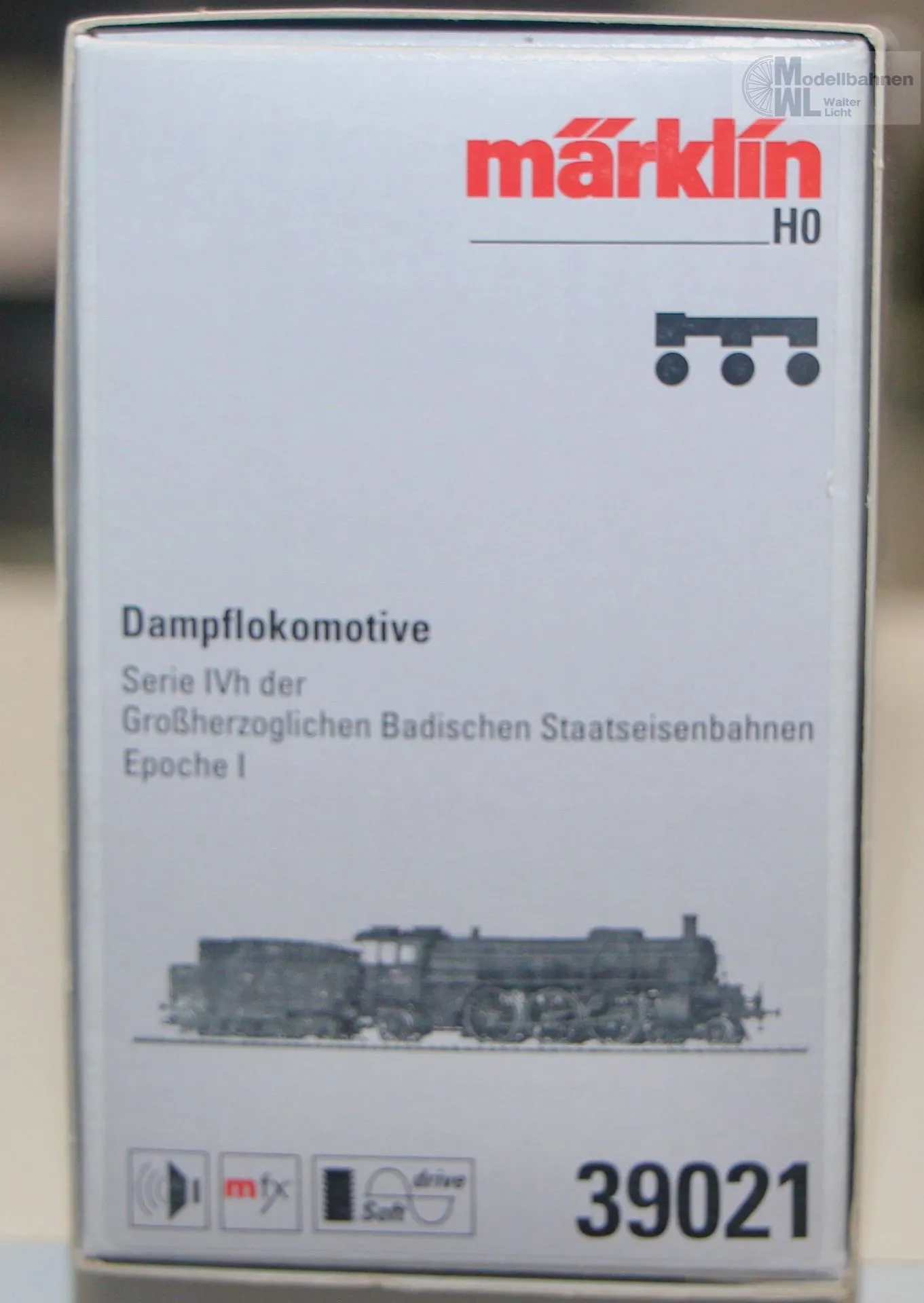 Märklin 39021 - MÄRKLIN - Dampfllok Serie IV h Baden Ep.I blau H0/WS Sound mfx