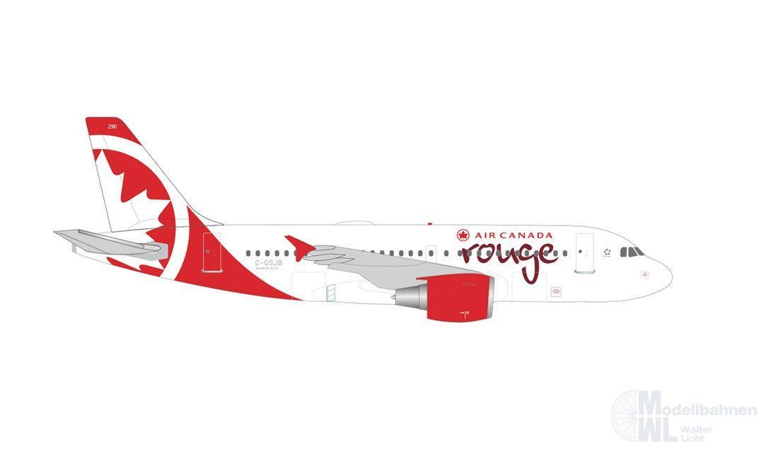 Herpa 538701 - Airbus A319 Air Canada Rouge 1:500