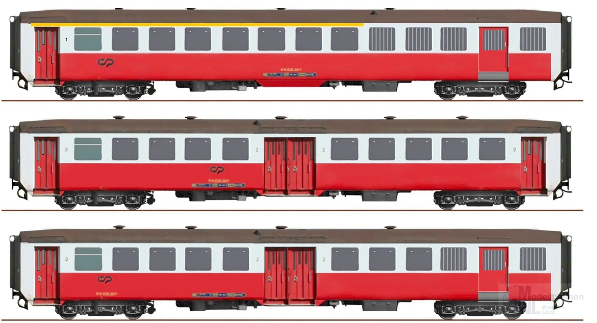Sudexpress S1305 - Personenwagen Set CP Ep.IV 3.tlg. Schindler Coaches H0/GL