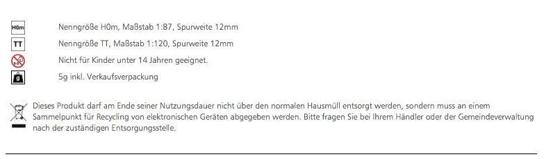 Tillig 83705 - Bettungsgleis gerade G3 43 mm TT 1:120