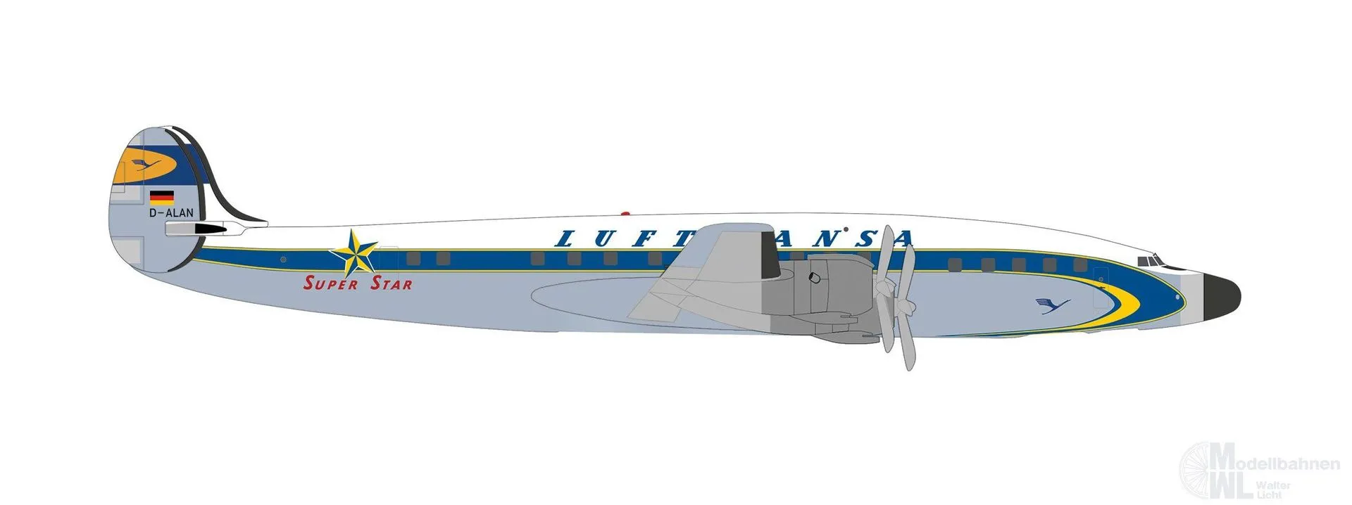Herpa 539357 - Lockheed  L-1649A Super Star Lufthansa 1:500