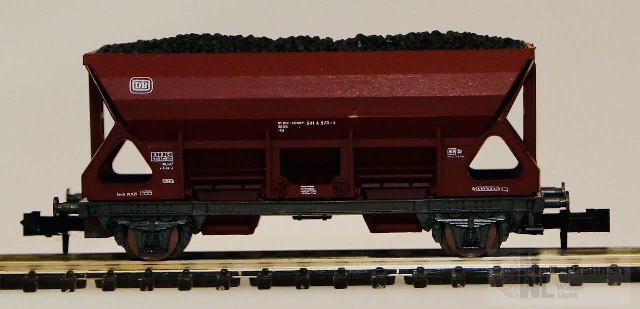 Roco 02318A - ROCO - Selbstentladewagen DB mit Kohleladung N 1:160