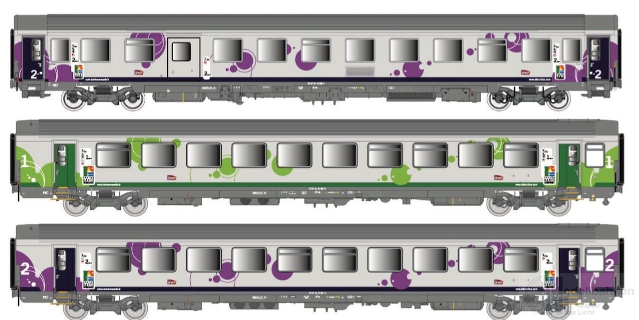 LS Models 41221 - Personenwagen Set SNCF Ep.VI 3.tlg. H0/GL