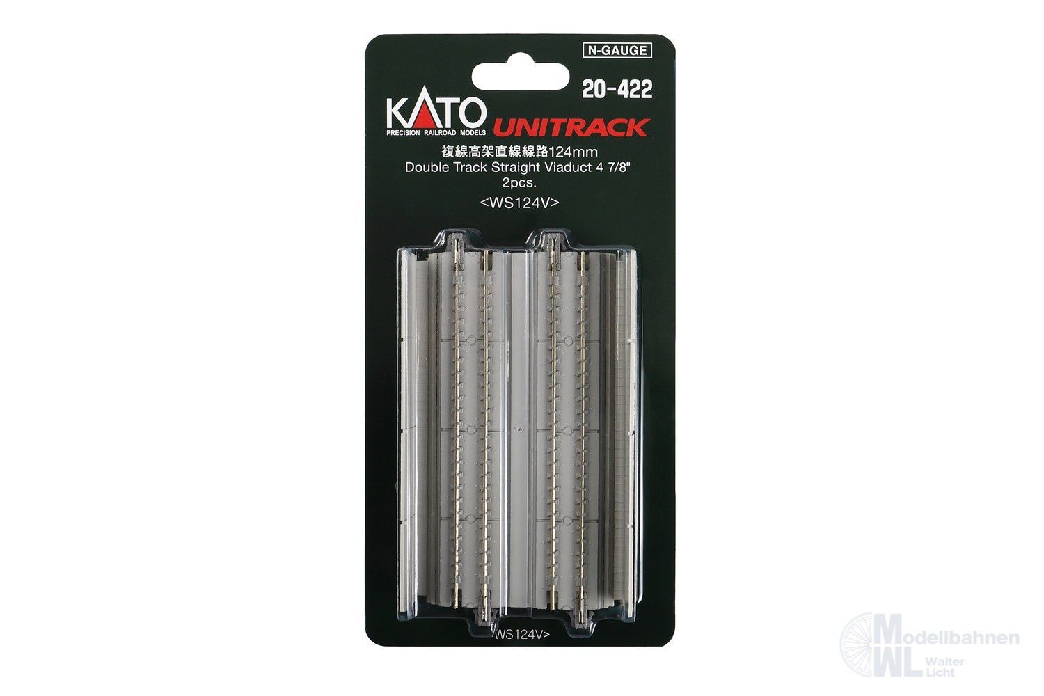 Kato 20-422 - Viadukt doppelgleisig gerade 124mm mit Plattenfahrbahn N 1:160 Kato 20-422 - Viadukt doppelgleisig gerade 124mm mit Plattenfahrbahn N 1:160