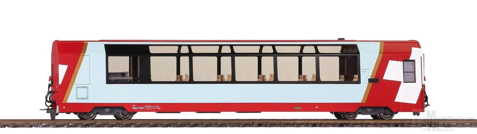 Bemo 3589141 - Panoramawagen RhB Ep.VI Aps 1321 Glacier Express Excellence Class H0/WS