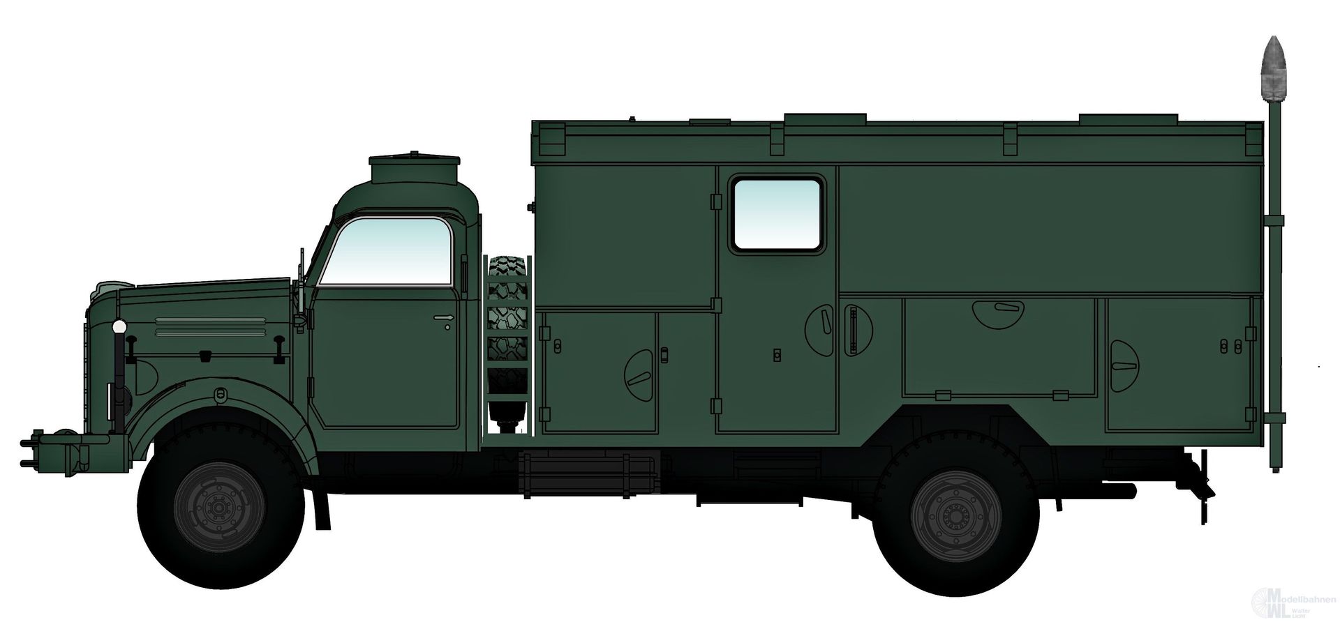 NPE NA99152 - Borgward B 4500 Funkkoffer Bundeswehr H0 1:87 NPE NA99152 - Borgward B 4500 Funkkoffer Bundeswehr H0 1:87