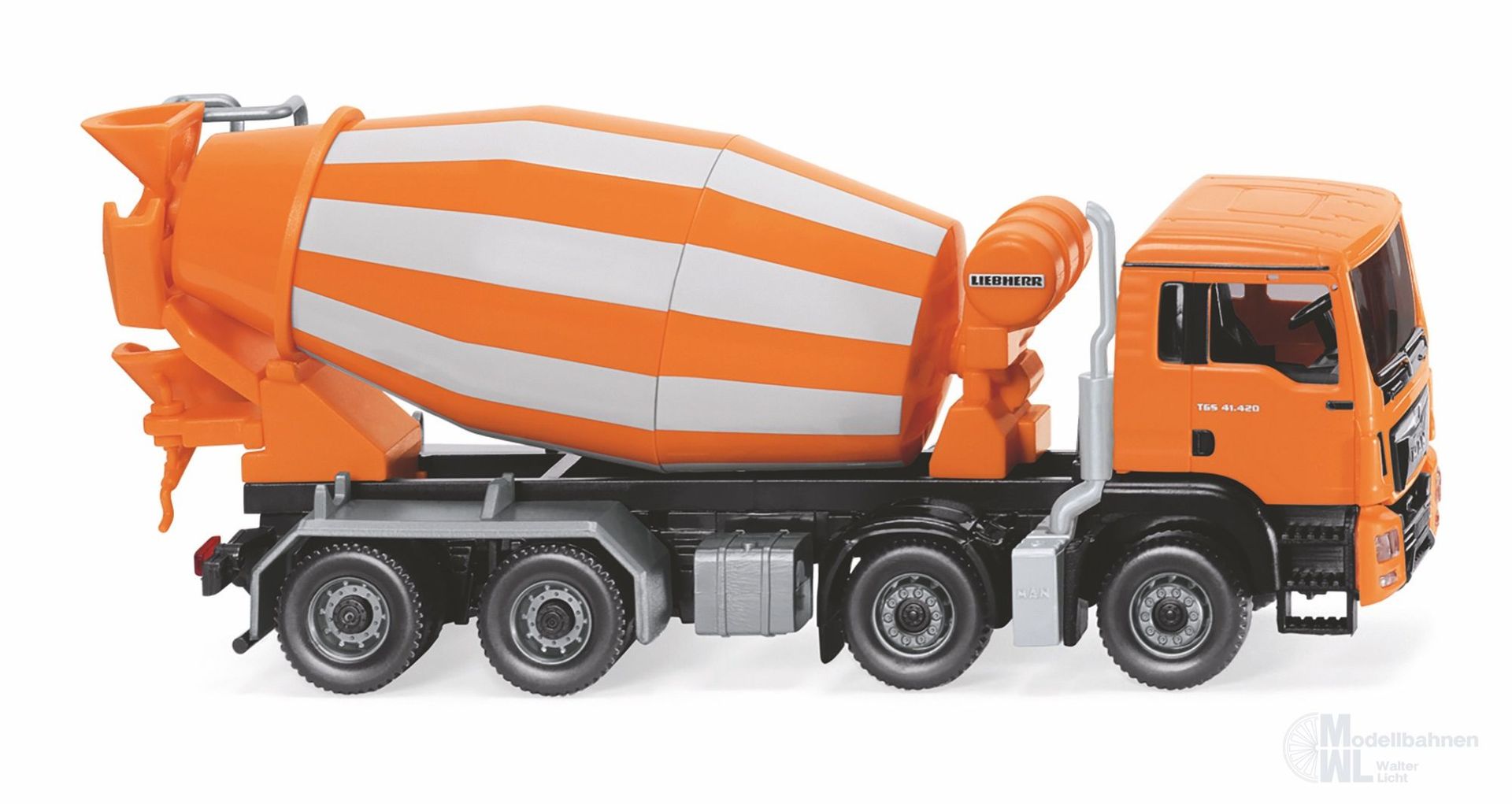 Wiking 068148 - Fahrmischer MAN TGS Euro 6 / Liebherr - orange H0 1:87