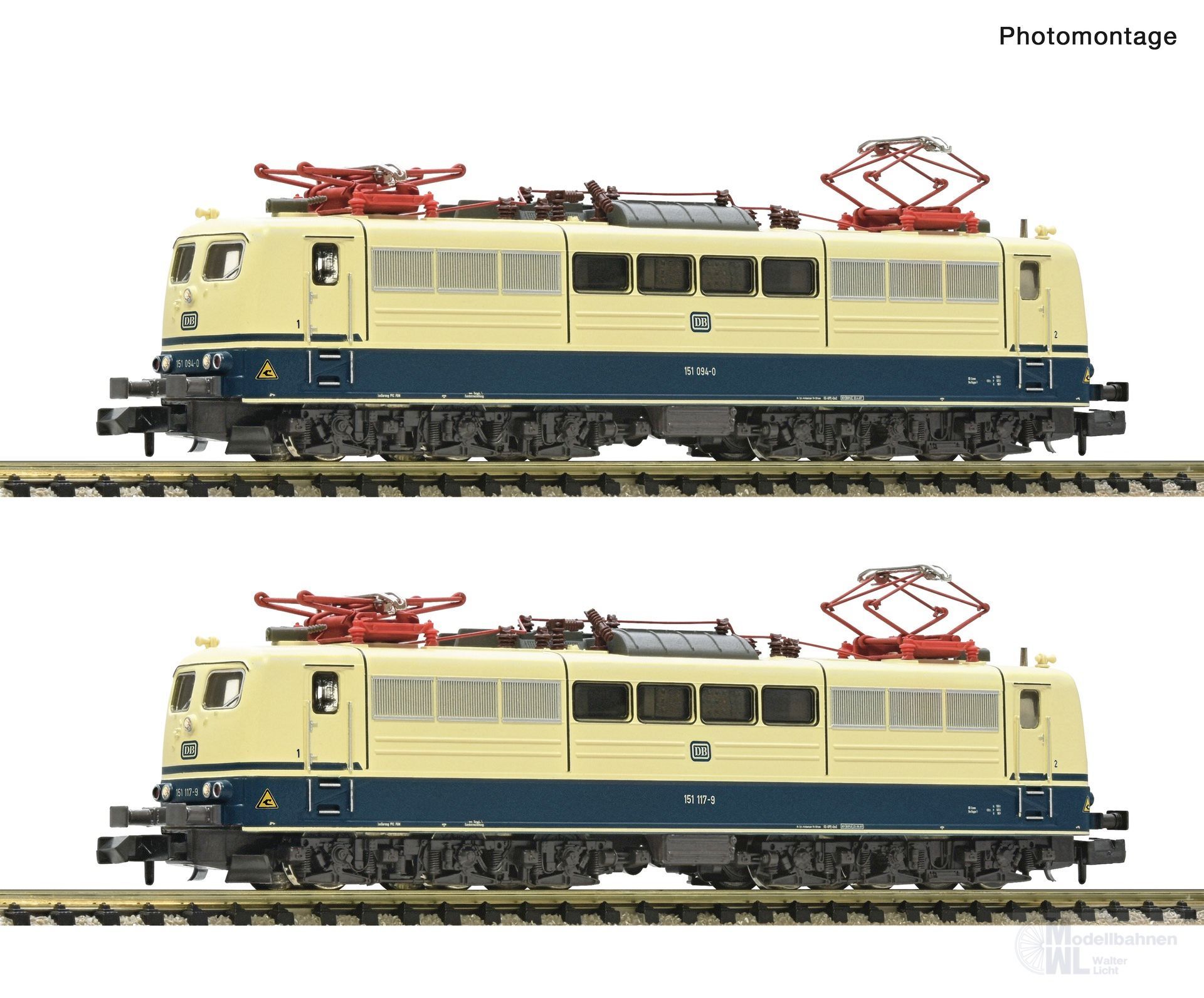 Fleischmann 7570076 - E-Lok Set BR 151 DB Ep.IV 151 094-0 und 151 117-9 2.tlg. N 1:160 Sound