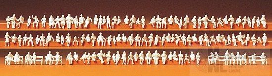 Preiser 79007 - Sitzende Personen 120 Figuren unbemalt N 1:160