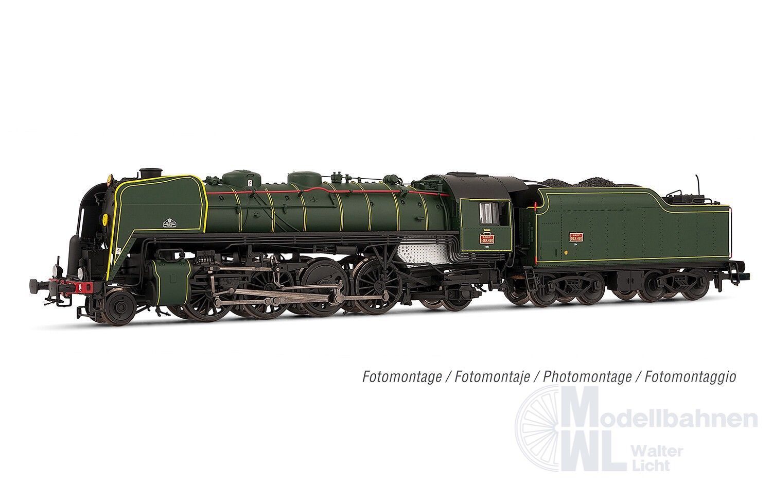 Arnold 2545S - Dampflok Serie 141R 460 SNCF Ep.III grün N 1:160 Sound