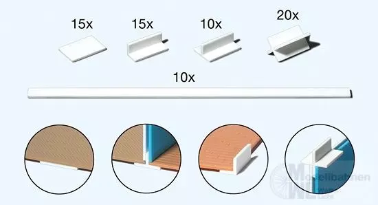 Preiser 19540 - Montagewinkel Abstandselemen