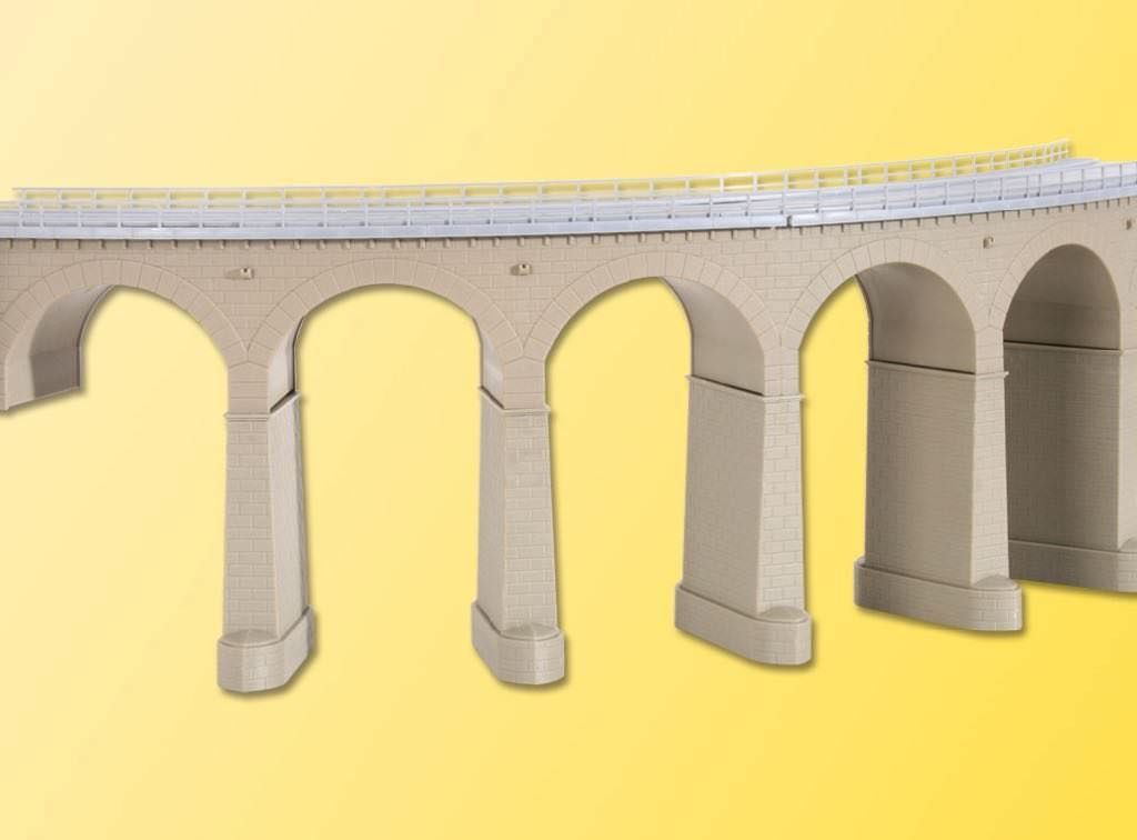 Kibri 39725 - Riedberg-Viadukt mit Eisbrecherpfeilern gebogen eingleisig H0 1:87