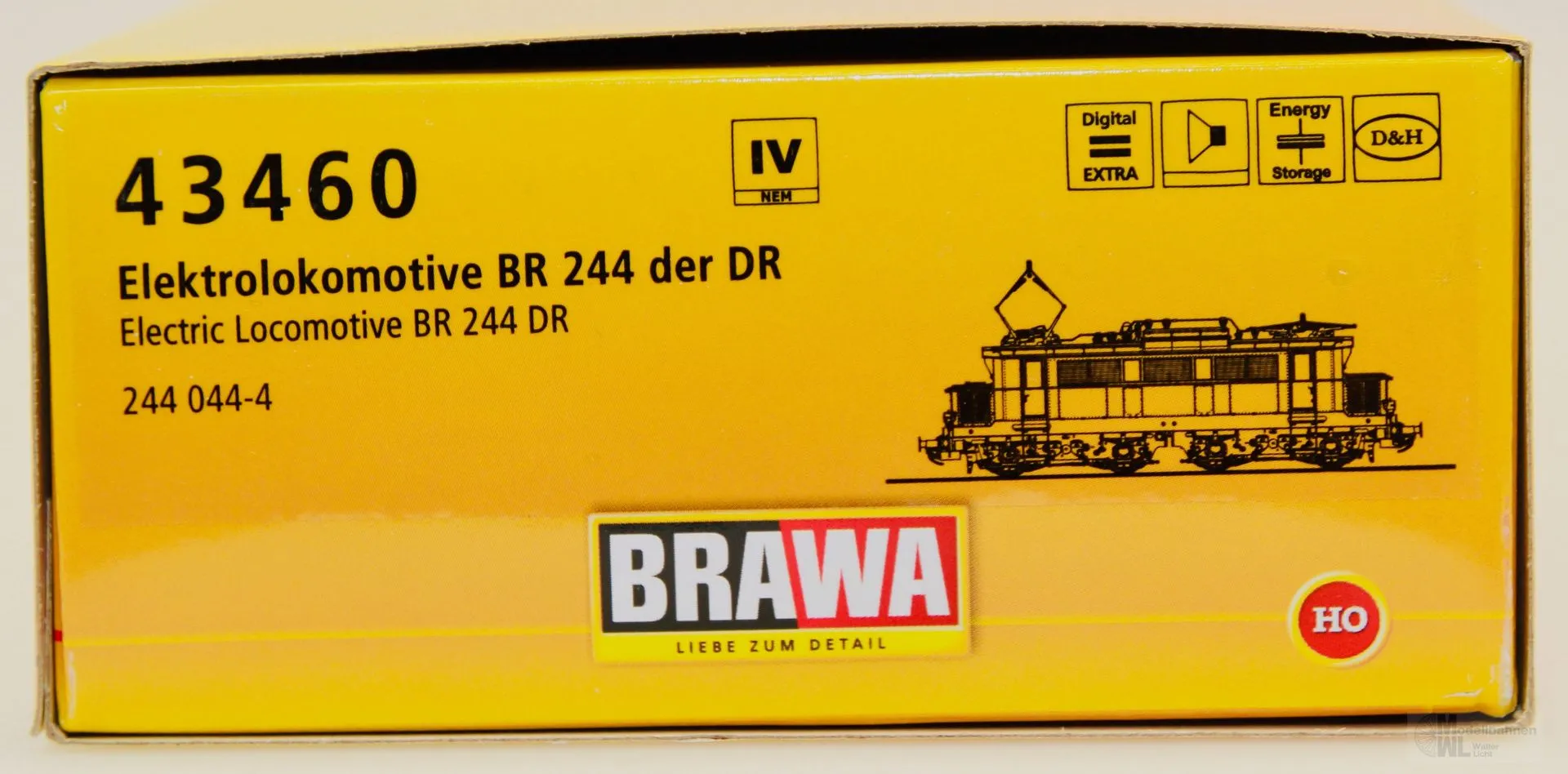 Brawa 43460 - BRAWA - E-Lok BR 244 044-4 DR Ep.IV grün H0/GL Sound