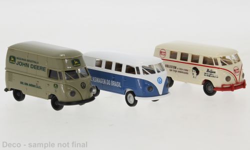 Brekina 90494 - Set mit 3 VW Bulli Südamerika H0 1:87