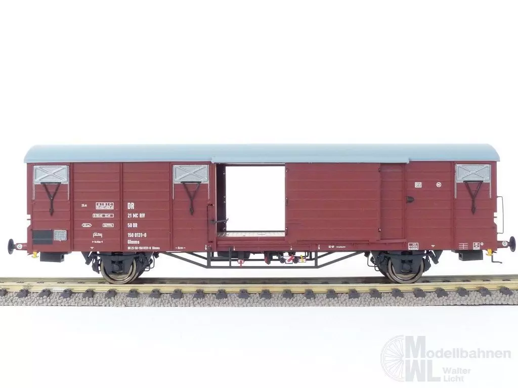 Exact Train 20478 - Güterwagen gedeckt DR Ep.IV Glmms 14.05 7 Rippen H0/GL