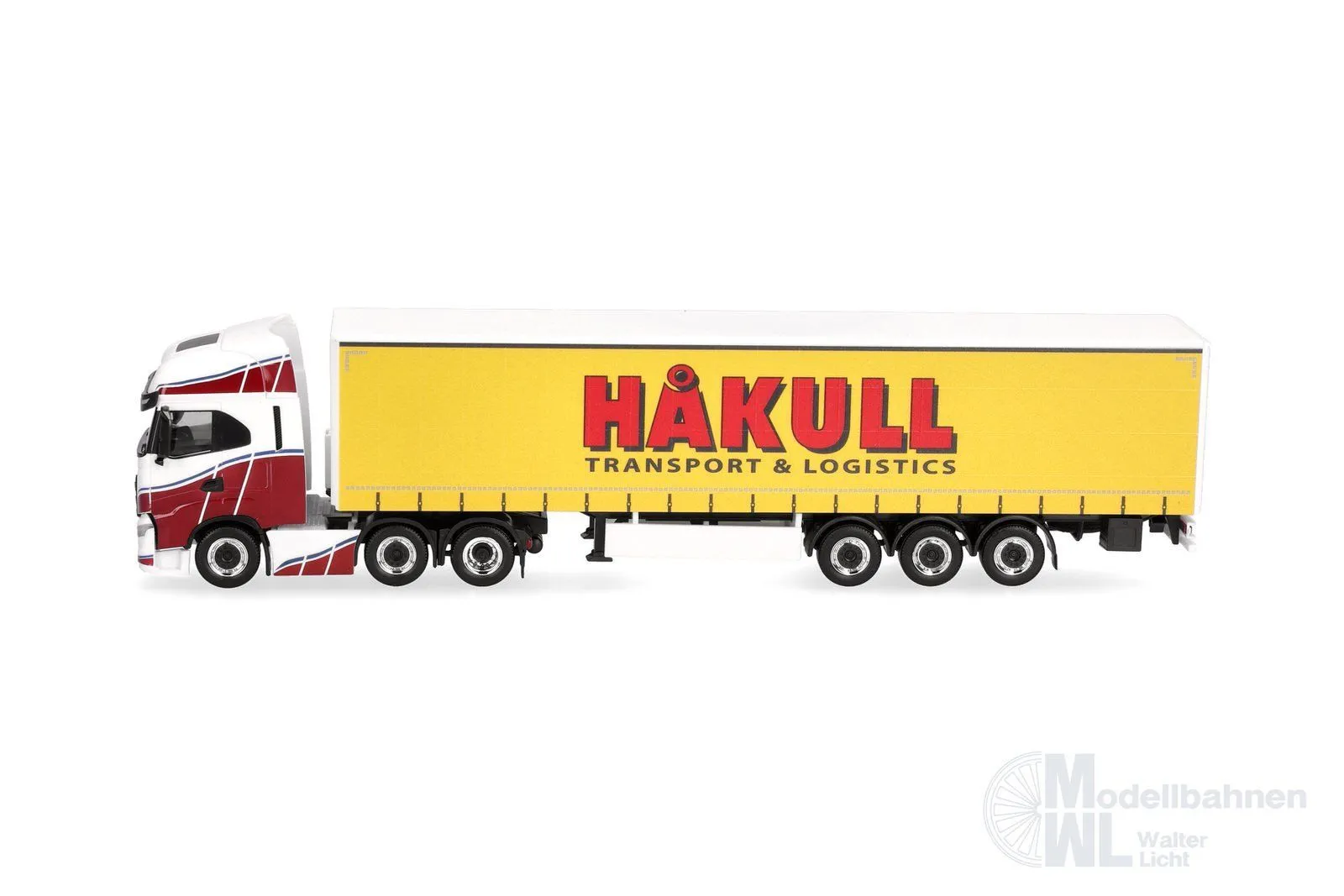 Herpa 320757 - Iveco S-Way Gardinenplanen-Sattelzug Hakull (N) H0 1:87