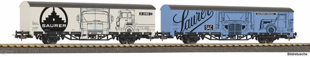 Piko 27747 - Güterwagen Set ged. SBB Ep.V Saurer 2.tlg. H0/GL