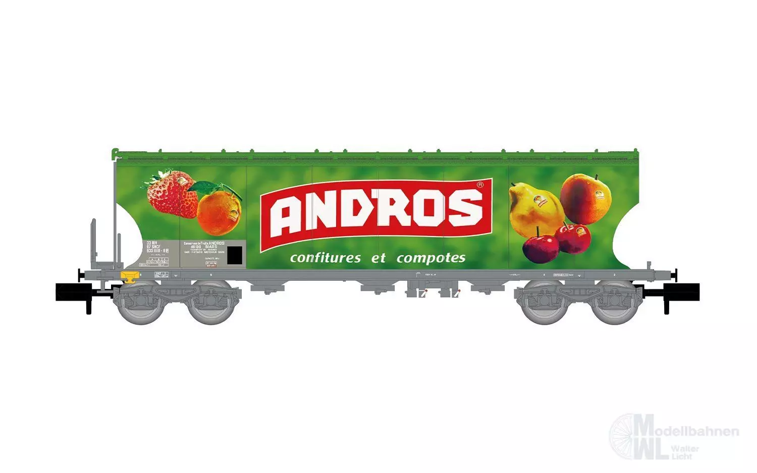 Arnold 6733 - Getreidesilowagen SNCF Ep.V ANDROS Zucker N 1:160