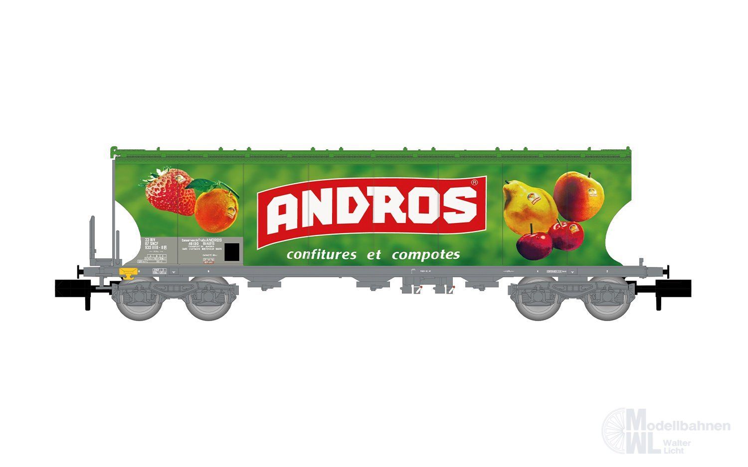Arnold 6733 - Getreidesilowagen SNCF Ep.V ANDROS Zucker N 1:160