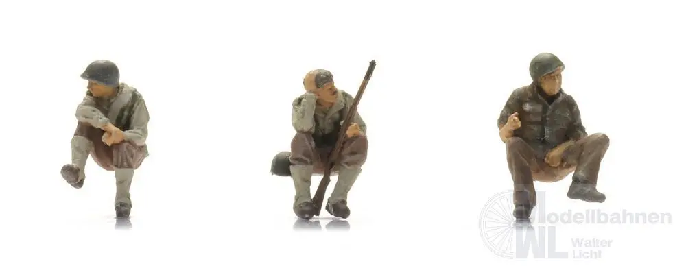 ARTITEC b.v. 5870120 - US Jeep crew (3) Fertigmodell H0 1:87