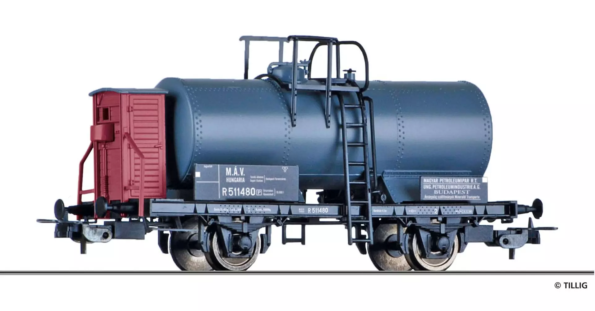 Tillig 76767 - Kesselwagen MAV Ep.II Ungarische Petroleumindustrie A. G. H0/GL