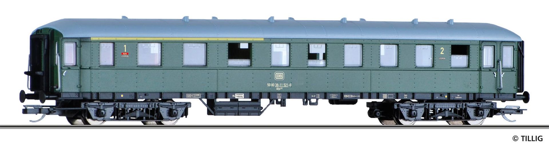 Tillig 13356 - Personenwagen DB Ep.IV 1./2.Kl. ABye 616 TT 1:120