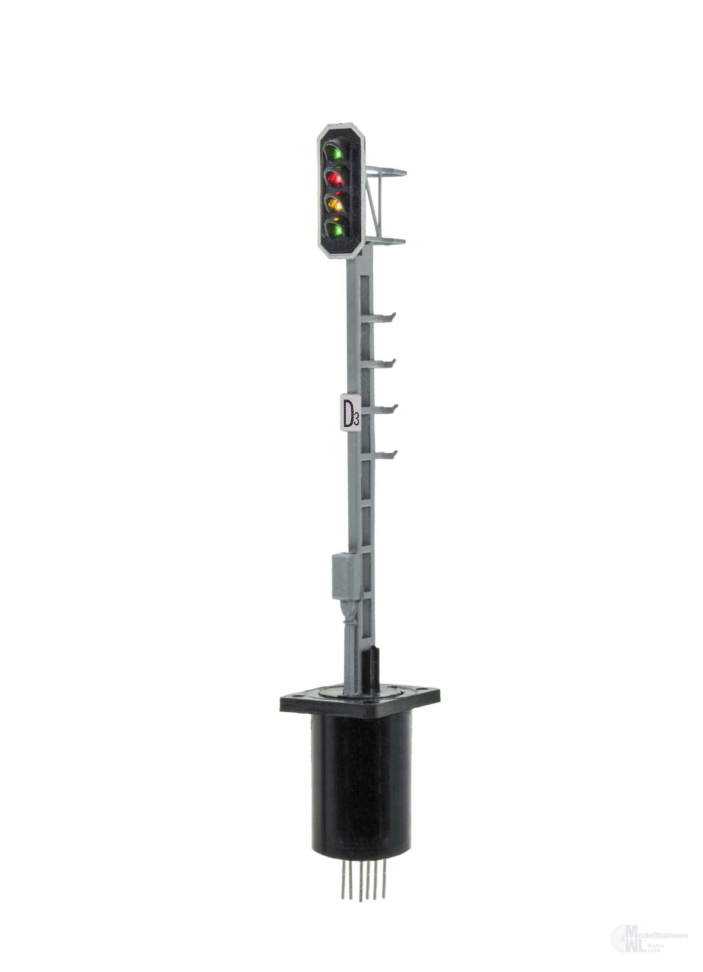 Viessmann 4643 - Licht-Ausfahrsignal Fahrbegriff: 1/2/3 kurzer Mast SBB Typ L H0 1:87