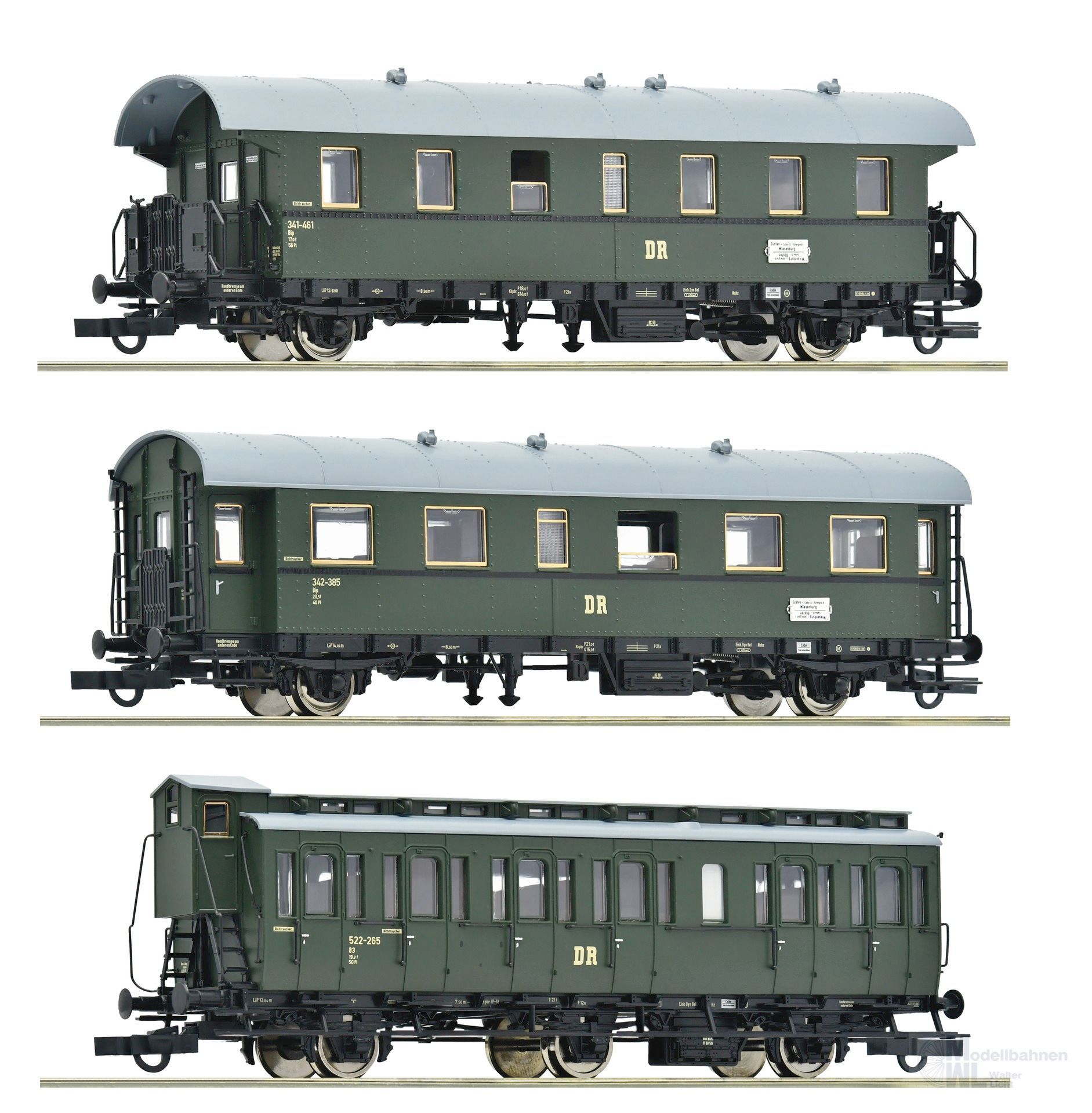Roco 6200131 - Nebenbahnzug DR Ep.III 3.tlg. Set 2 H0/GL