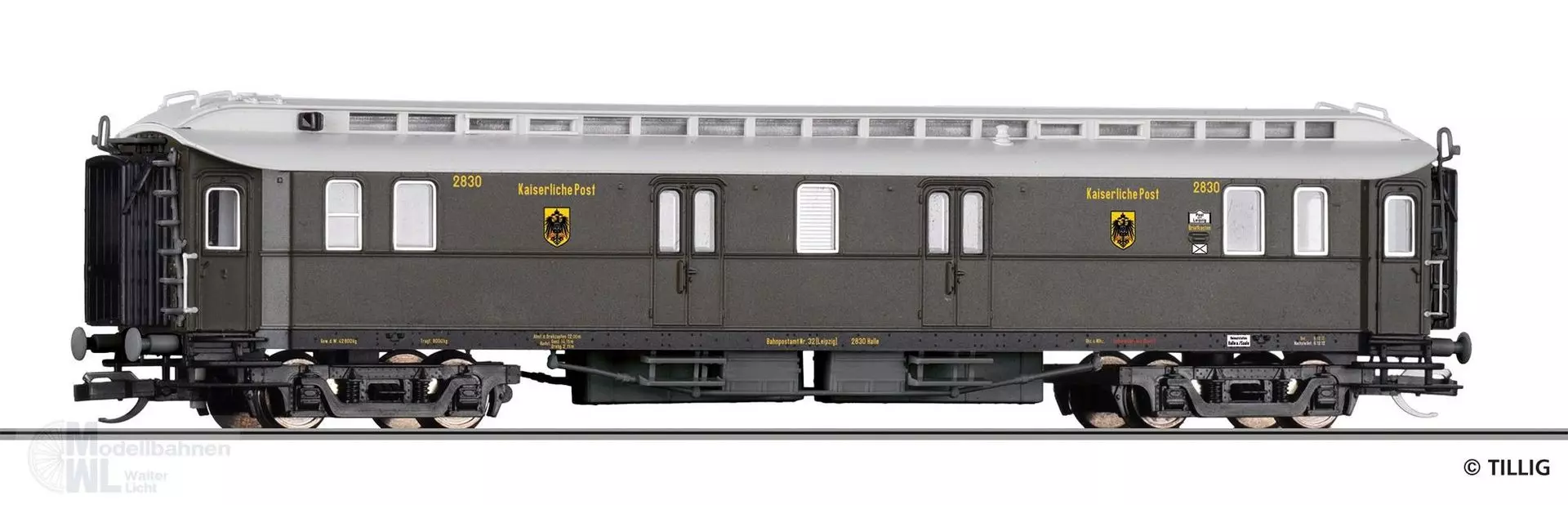 Tillig 12080 - Bahnpostwagen der kaiserlichen Post Ep.I TT 1:120