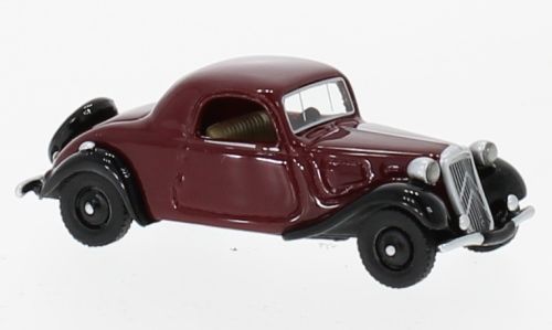 BoS-Models 87521 - Citroen Traction Avant Faux Cabriolet dunkelrot schwarz H0 1:87