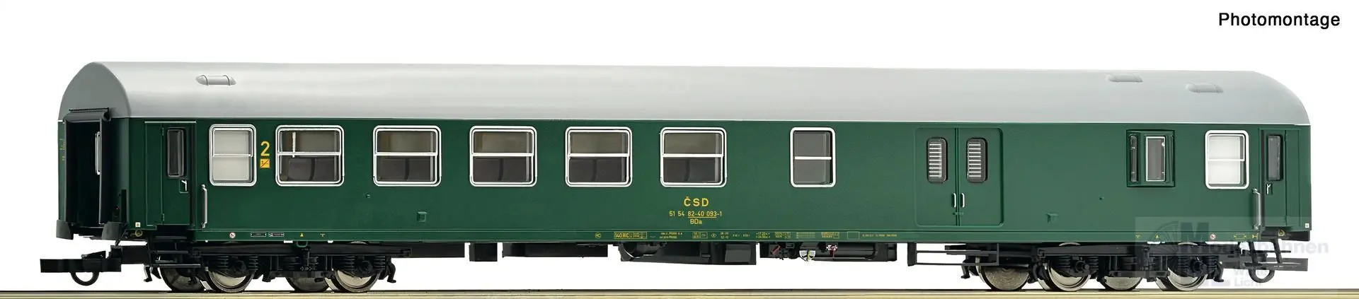 Roco 6200168 - Schnellzugwagen CSD Ep.IV 2.Kl./Gepäck  1.Betr.Nr. H0/GL