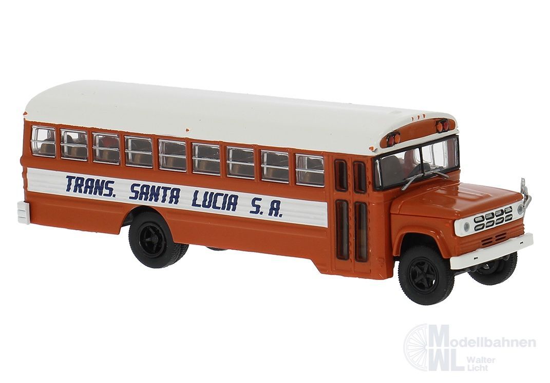 Brekina 61337 - Dodge Schoolbus Trans Santa Lucia aus der Karibik H0 1:87