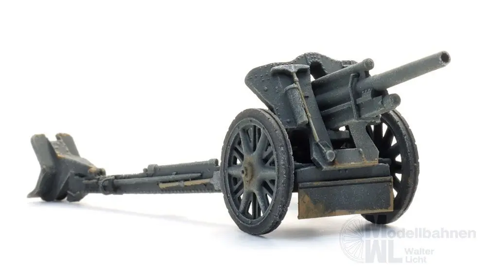 ARTITEC b.v. 6870744 - WM 10,5cm LeFH 18 grau in Stellung Fertigmodell H0 1:87