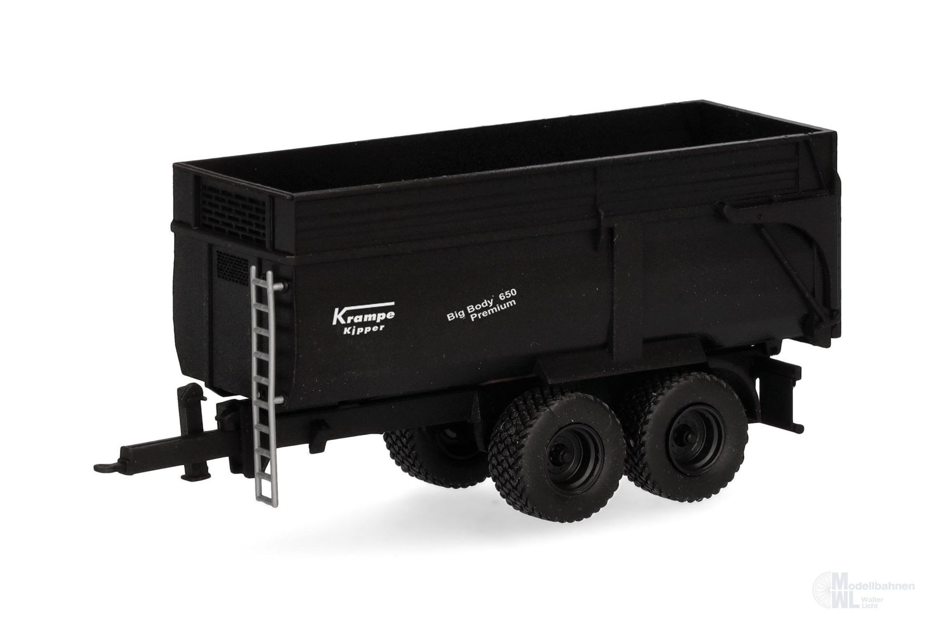 Herpa 077095 - Krampe Anhänger BigBody 650 schwarz H0 1:87