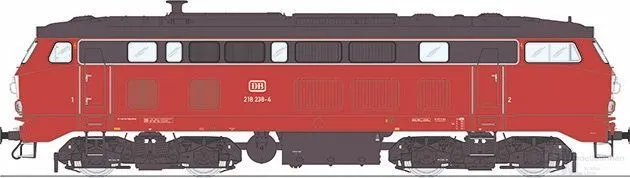 Lenz 40182-07 - Diesellok BR 218 238-4 DB Ep.IV orientrot Spur 0