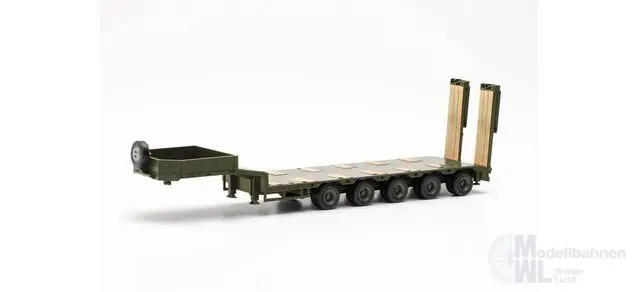 Herpa 746977 - Goldhofer Semitiefladeauflieger mit abgeschrägtem Heck und Auffahrrampen H0 1:87