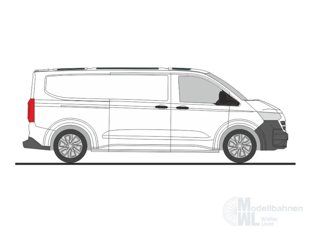 Rietze 11728 - Volkswagen e-Transporter T7 Kasten LR FD clear white H0 1:87