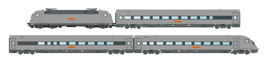 LS Models MW2404ACS - Zugset Metropolitan BR 101 und 3 Wagen Ep.V H0/WS Sound